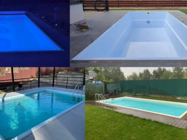 Подборка работ Grand Pools: композитные бассейны серии Лагуна на объектах заказчиков.